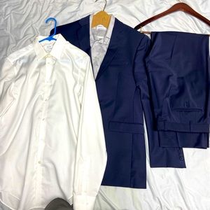 Calvin Klein Suit/Pants and 2 button shirts